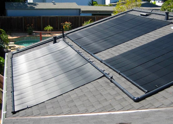 Installation tapis de chauffage solaire sur toiture